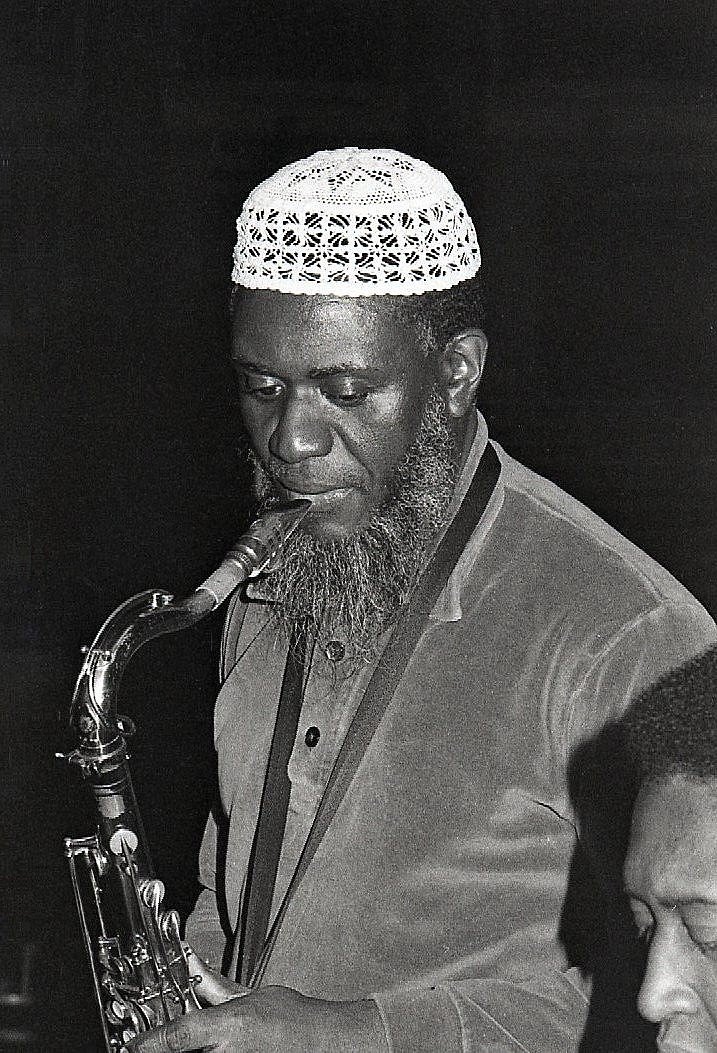 Pharoah Sanders on stage, 1981